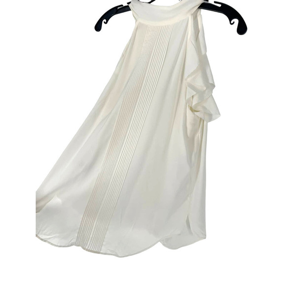 Veronica BEARD OFF WHITE SILK SLEEVELESS TOP - Picture 7 of 9